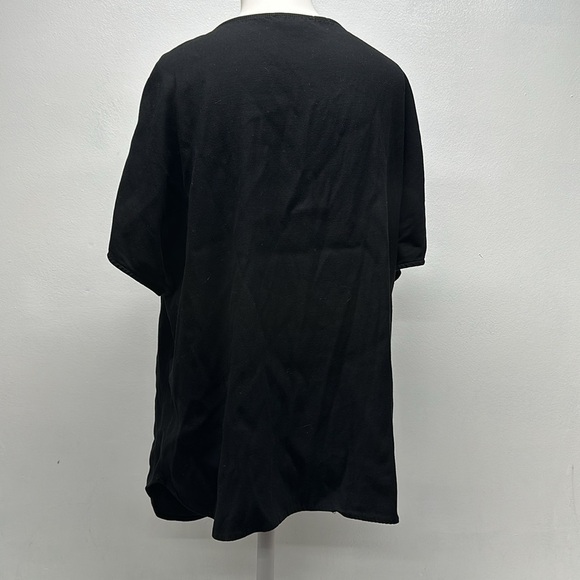 Universal Standard Mackaya Blouse Top Short Sleeve Luxe Twill Knot Black Size 14 - Picture 4 of 9